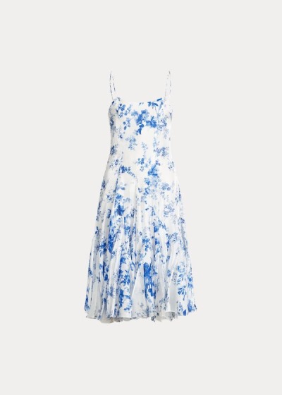 Women's Ralph Lauren Denisa Floral Satin Dresses | 325640NSG